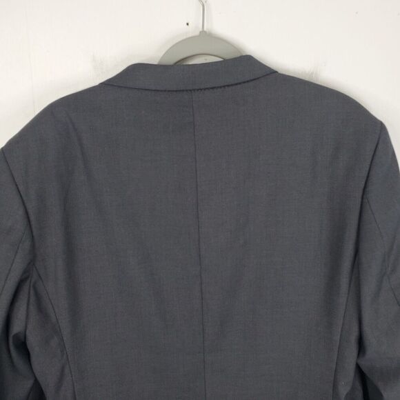 Caravelli Oxford Blazer Superior 150s 06 Drop Italian Grey Mens 40 R Dual Vent - Picture 8 of 10